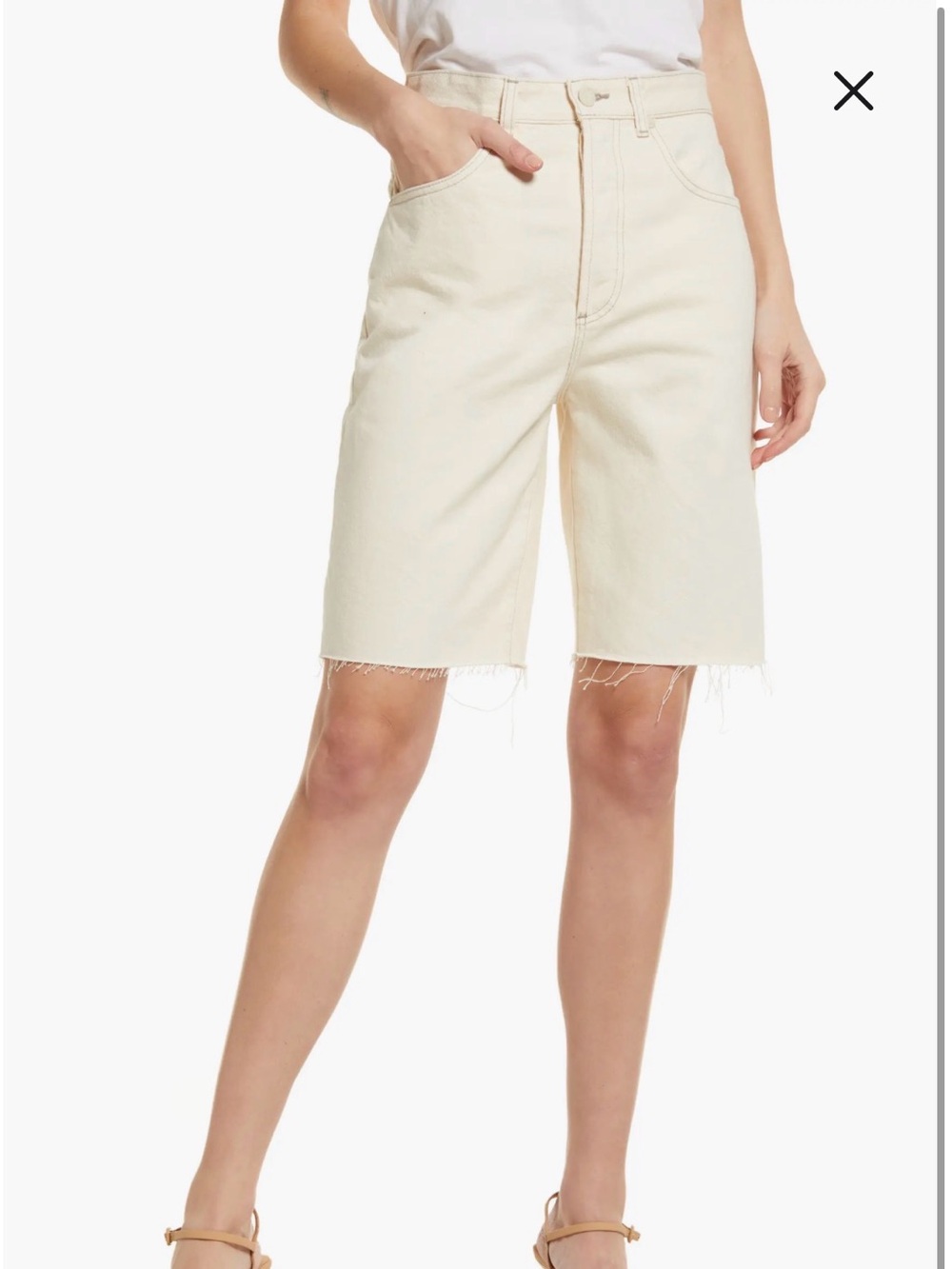 AG Kerah Light Fawn Denim Shorts